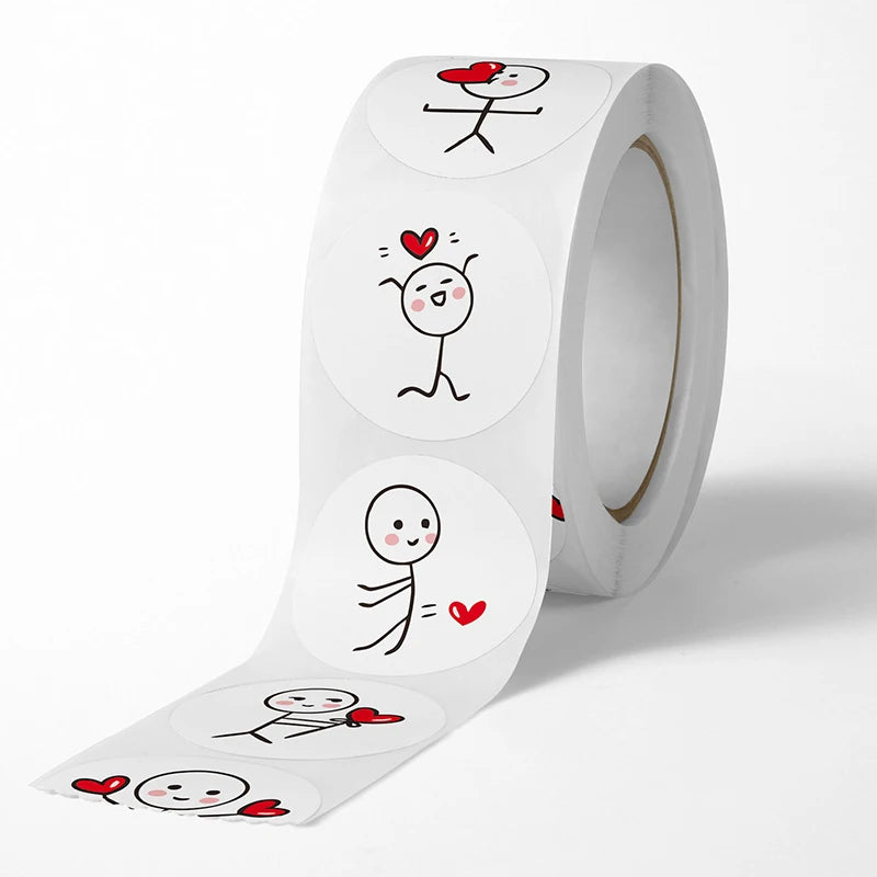 500pcs Valentine's Day Stickers Love Labels